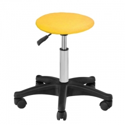 Pokrowiec Frotte na Taboret - Żółty, 30-35 cm